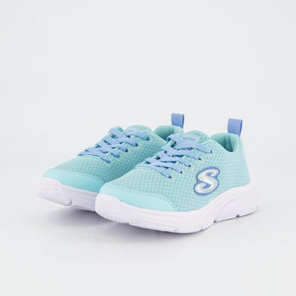 SKECHERS Wavy Lites Shoe - Blissful Wish - Aqua - Kids