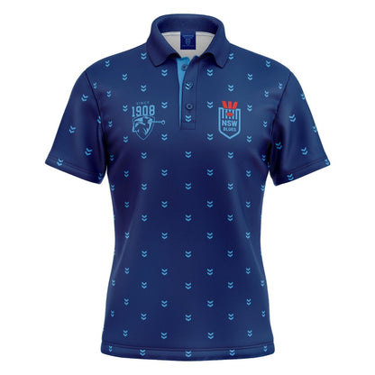 NRL 'Mulligan' Golf Polo - New South Wales Blues - Adult - Mens - Polo