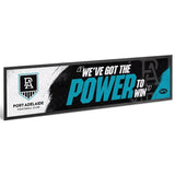 AFL Bar Runner - Port Adelaide Power - Bar Mat - 25cm x 90cm