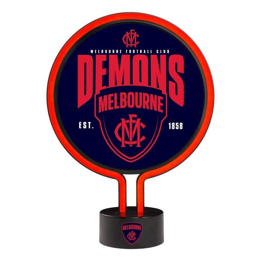 AFL Neon Light - Melbourne Demons - 30 x 21.5 x 8.5cm - Team Logo