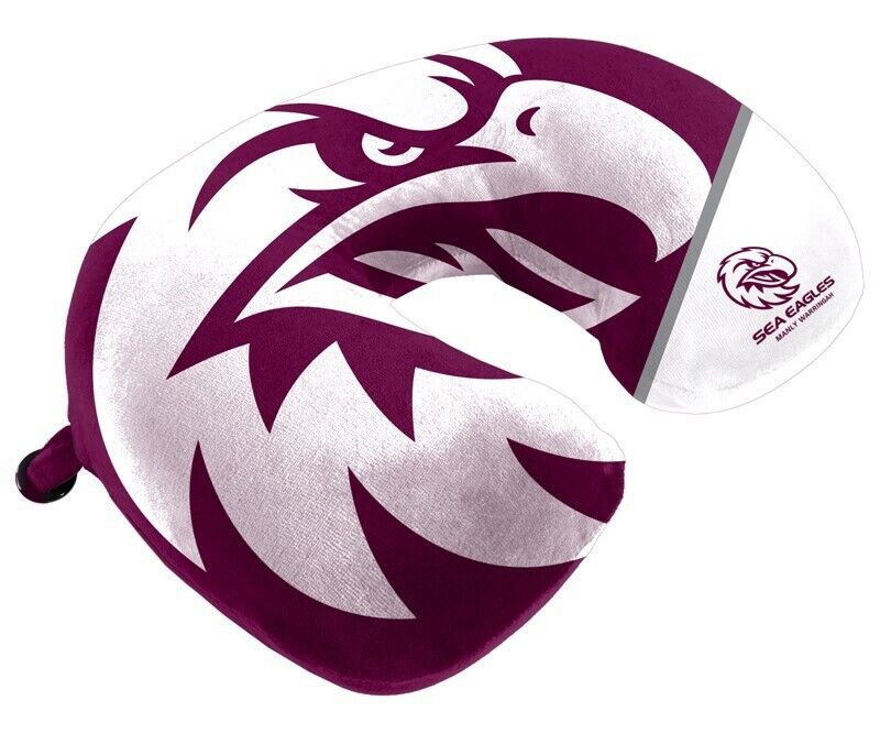 NRL Travel Pillow - Manly Sea Eagles - U Shaped - Neck Cushion