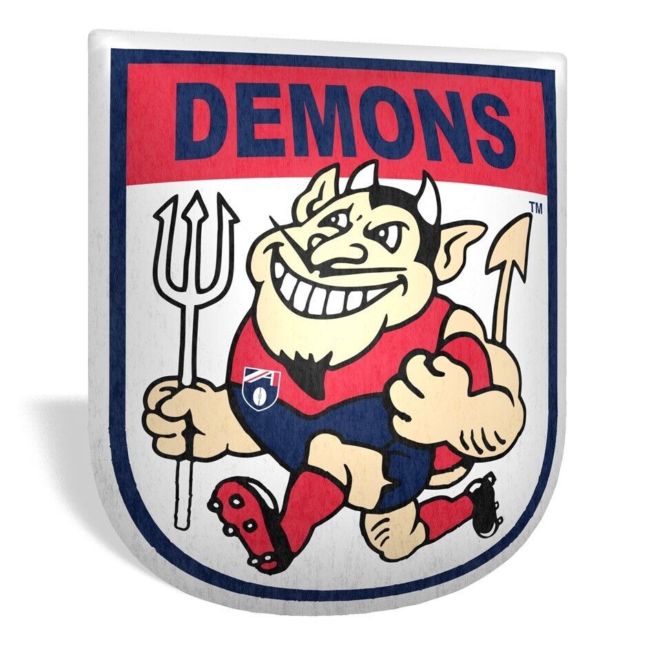 AFL Mascot Shaped Cushion - Melbourne Demons - 35cm x 40cm - Pillow