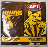 AFL Mascot Pocket Tissue - Hawthorn Hawks - 4 Pack