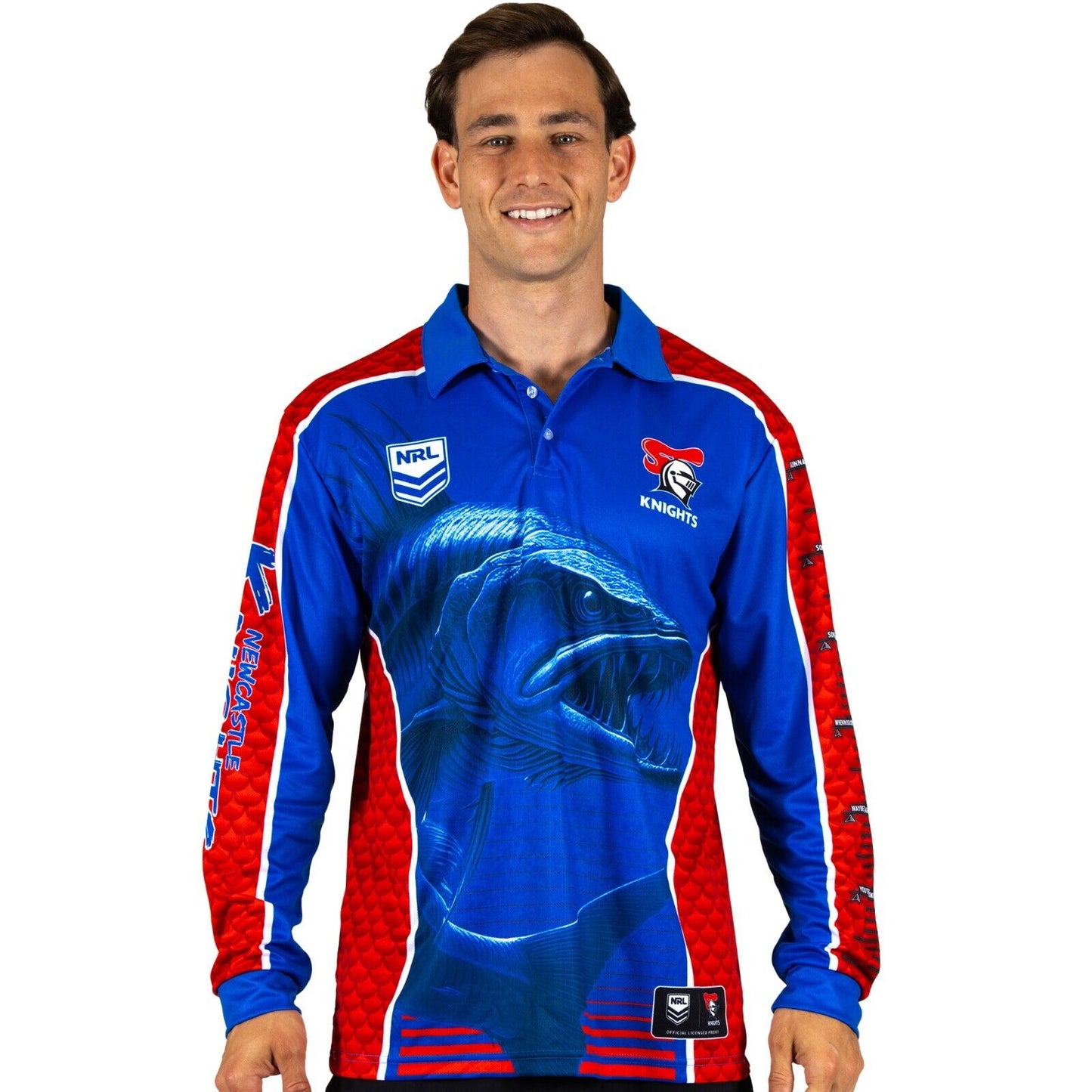 NRL 'Barracuda' Fishing Shirt - Newcastle Knights - Youth - Polo