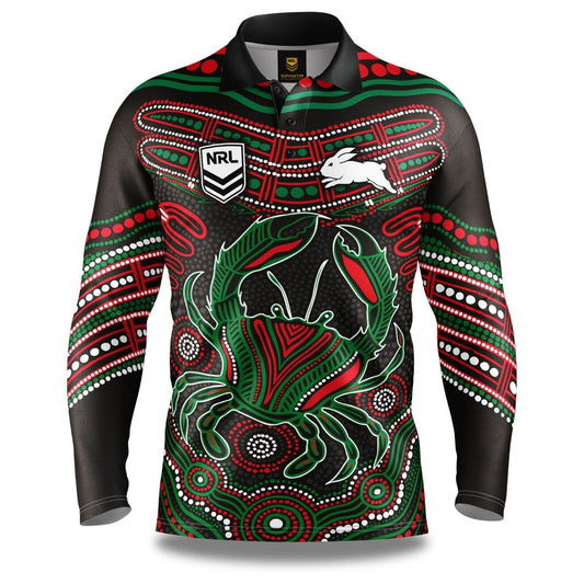 NRL 'Karumba' Fishing Shirt - South Sydney Rabbitohs - Adult - Mens - Polo