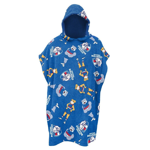 AFL Youth Hooded Towel - Western Bulldogs - Kids - Beach Bath - OSFM