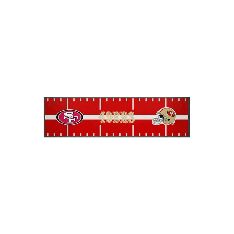 NFL Bar Runner - San Francisco 49ers - 25x90cm - Rubber Backed