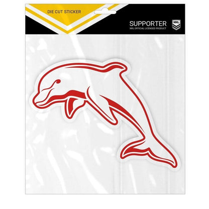 NRL Logo Sticker - Dolphins - 25cm x 21cm Decal