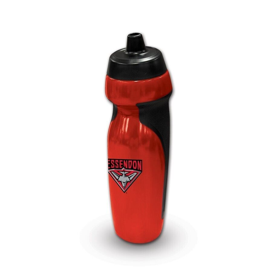 AFL Sports Drink Bottle 640ml - Essendon Bombers - Rubber Grip