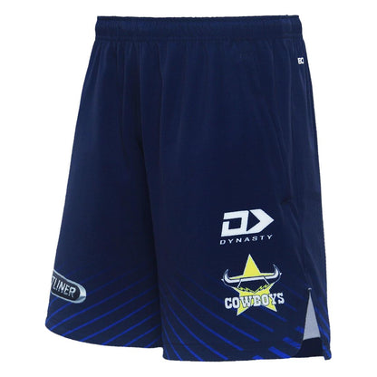 NRL 2024 Gym Shorts - North Queensland Cowboys - Navy - Adult - DYNASTY