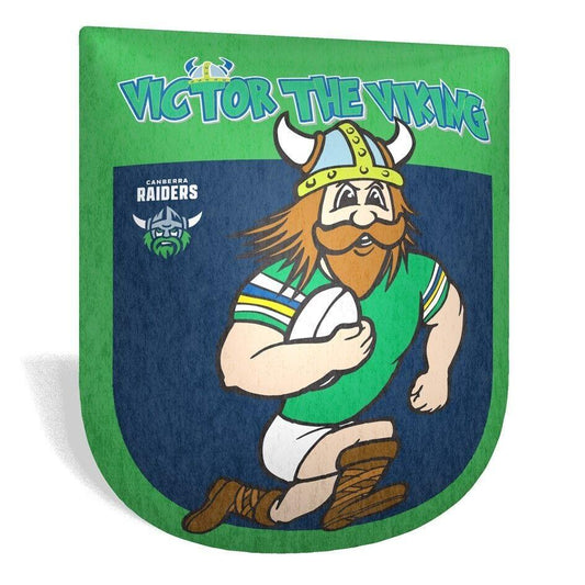 NRL Mascot Shaped Cushion - Canberra Raiders - 35cm x 40cm - Pillow