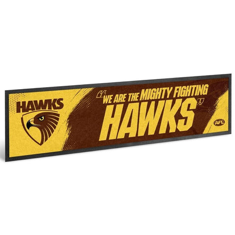 AFL Bar Runner - Hawthorn Hawks - Bar Mat - 25cm x 90cm