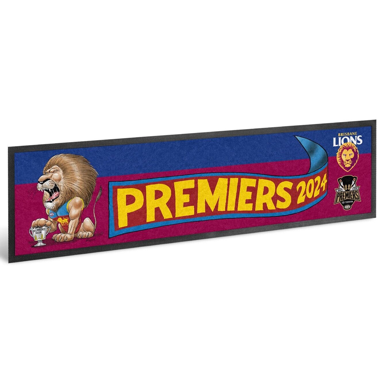 AFL 2024 PREMIERS CARICATURE BAR RUNNER - BRISBANE LIONS - ETA OCT 2024 - PH1