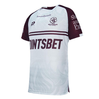 NRL 2024 Coaches Tee - Manly Sea Eagles - White - Adult - Mens