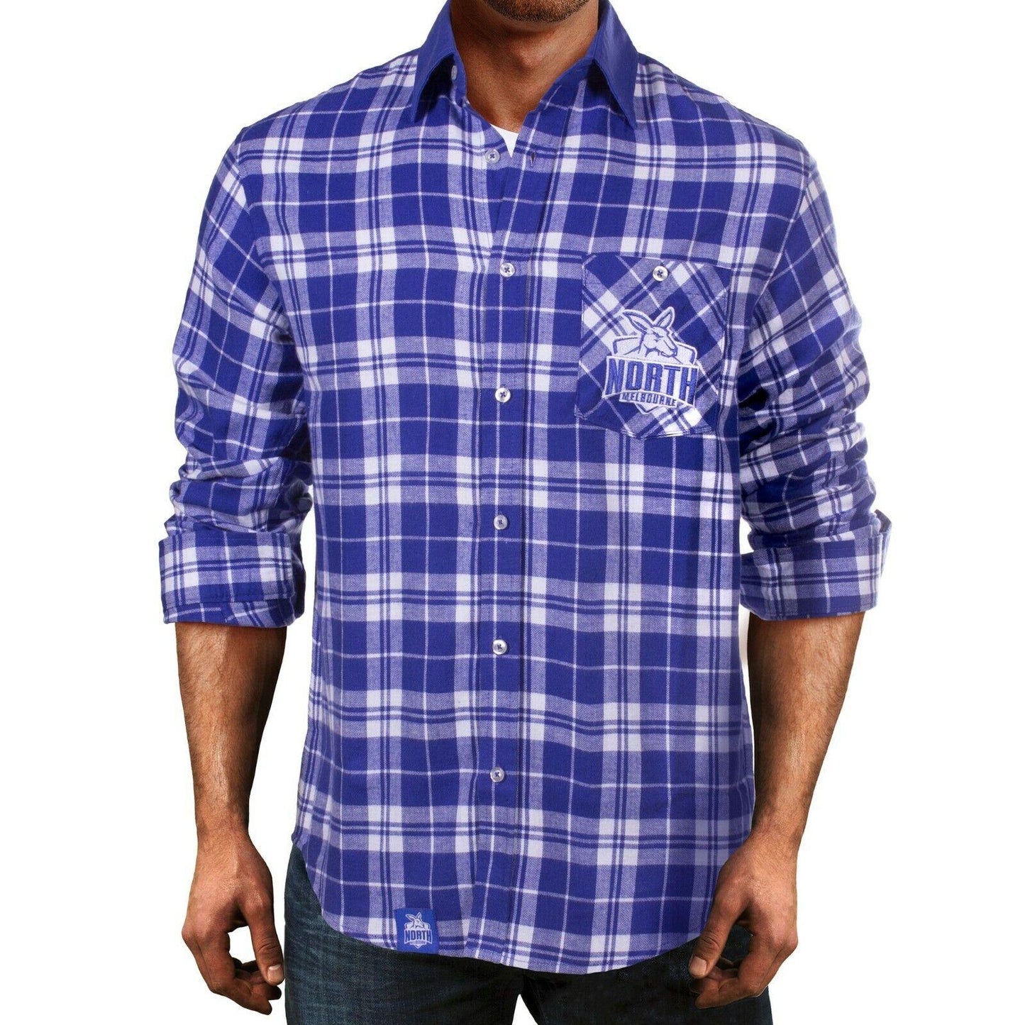 AFL Flannel Polo - North Melbourne Kangaroos - Flanno - Flannelette Shirt