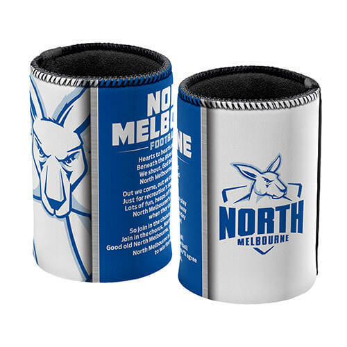 AFL Drink Stubby Cooler - Team Song - North Melbourne Kangaroos - Can Cooler