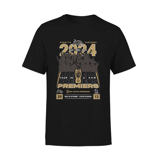 NRL 2024 PREMIERS PHOTO SHIRT - PENRITH PANTHERS - MENS - TIDWELL