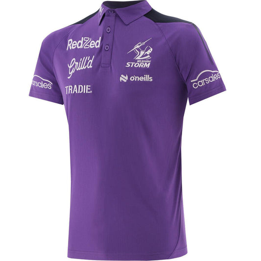 NRL 2024 Media Polo - Melbourne Storm - Purple - Adult - O'NEILLS