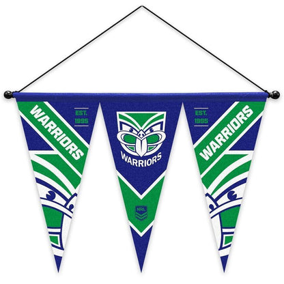 NRL Multi Pennant Flag - New Zealand Warriors - Set Of 3 - Inc Hanger