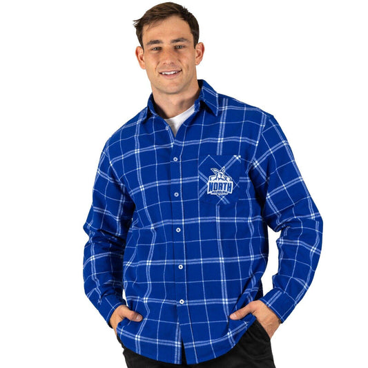 AFL 'Mustang' Flannel Polo - North Melbourne Kangaroos - Flanno Shirt