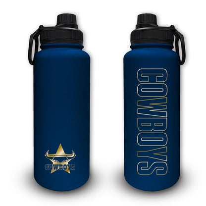 NRL Stainless Steel 960mL Drink Bottle - North Queensland Cowboys -Double Walled