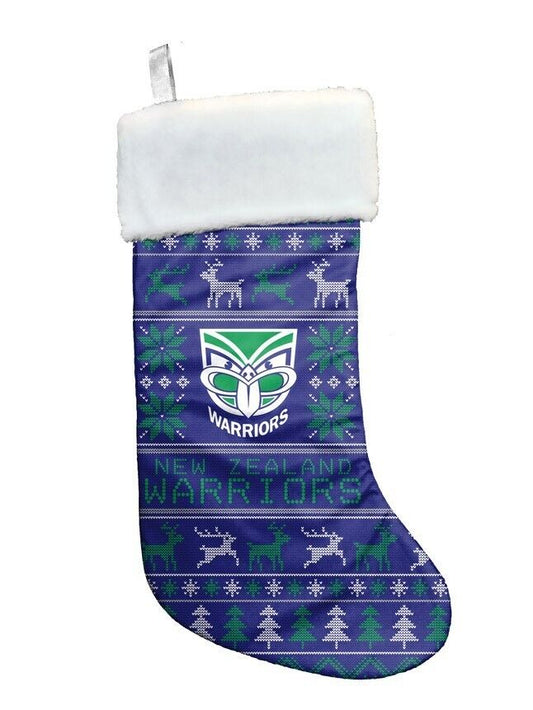 NRL Christmas Stocking - New Zealand Warriors - Sweater Print - XMAS