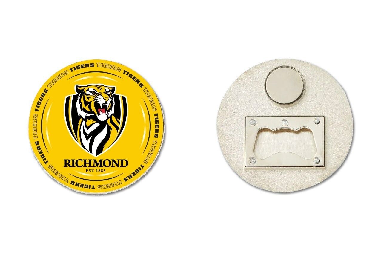 AFL Bottle Opener Magnet - Richmond Tigers - Aussie Rules