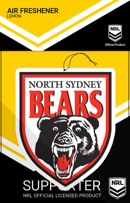 NRL Car Air Freshener - North Sydney Bears - Rugby League