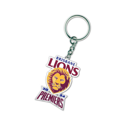 AFL 2024 PREMIERS LOGO KEYRING - BRISBANE LIONS - ETA NOV 2024 - TROFE