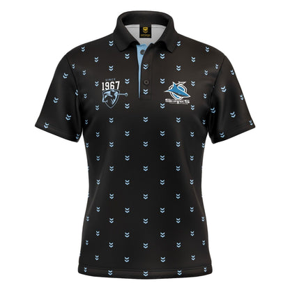 NRL 'Mulligan' Golf Polo - Cronulla Sharks - Adult - Mens - Polo