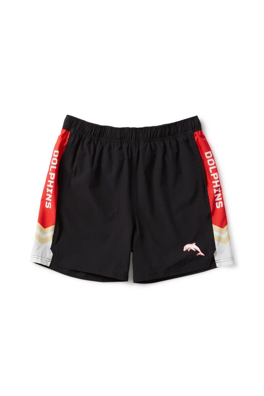 NRL Tech Shorts - Dolphins - Supporter - Adult - Mens