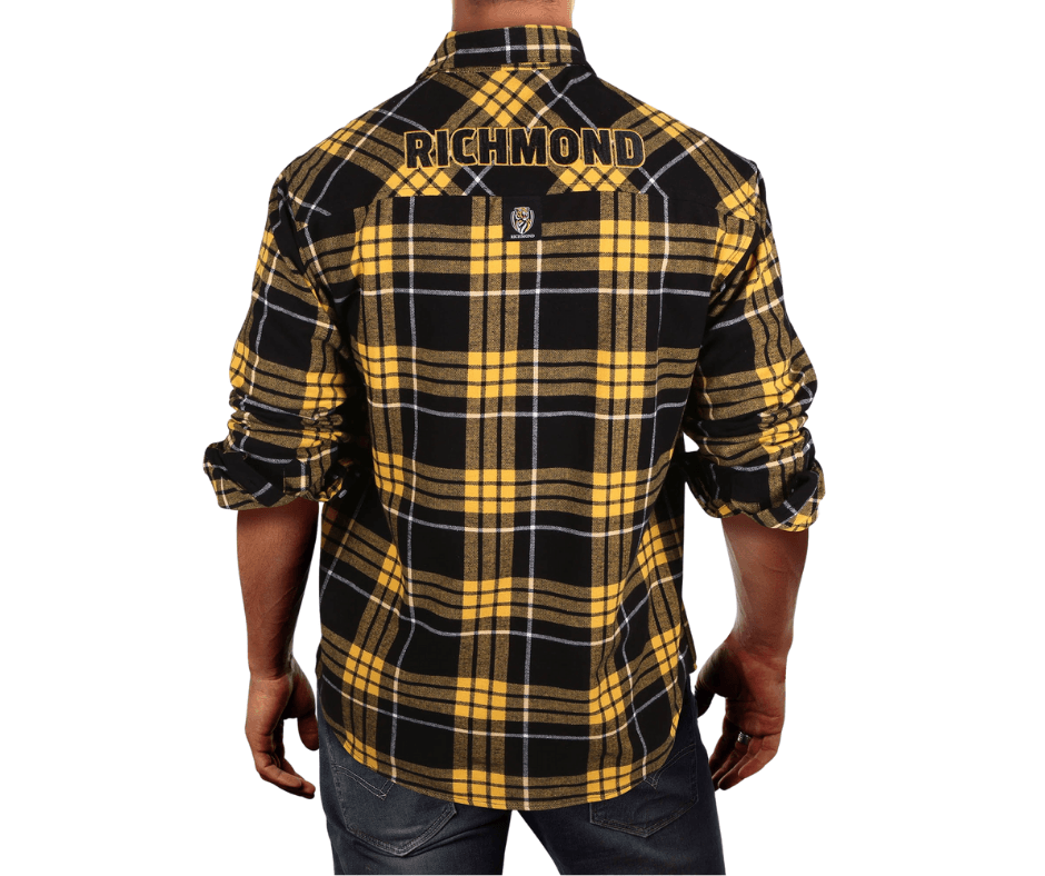 AFL Flannel Polo - Richmond Tigers - Flanno - Flannelette Shirt