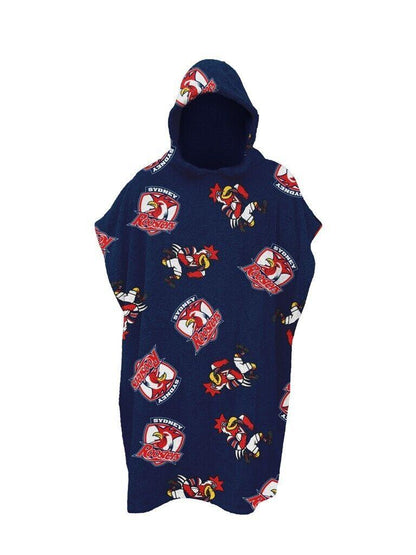 NRL Youth Hooded Towel - Sydney Roosters - Kids - Beach Bath - OSFM