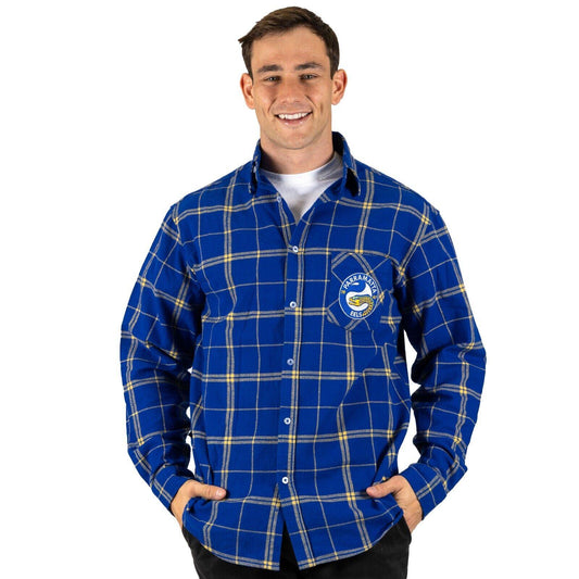 NRL 'Mustang' Flannel Polo - Parramatta Eels - Flanno Shirt