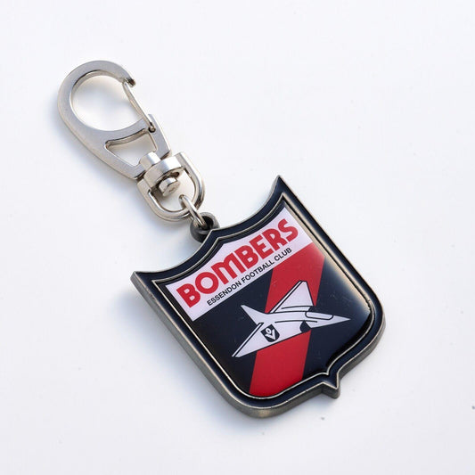 AFL Heritage Metal Key Ring - Essendon Bombers - Logo Keyring - Aussie Rules