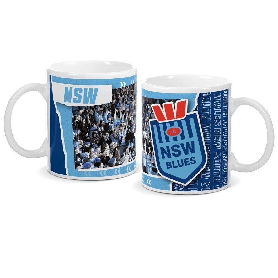 NRL Coffee Mug - Crowd Logo - New South Wales Blues - Drinking Cup - NSW