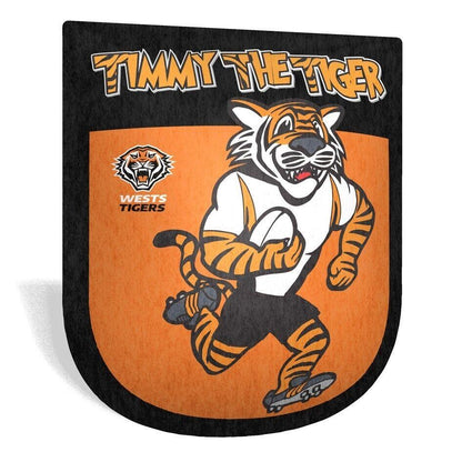 NRL Mascot Shaped Cushion - West Tigers - 35cm x 40cm - Pillow