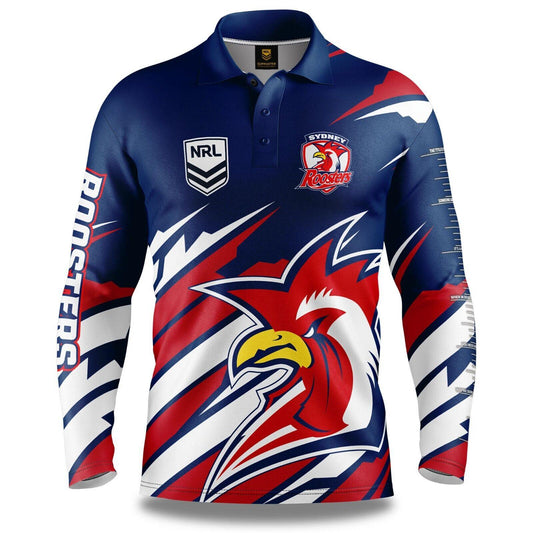 NRL 'Ignition' Fishing Shirt - Sydney Roosters - Adult - Mens - Polo