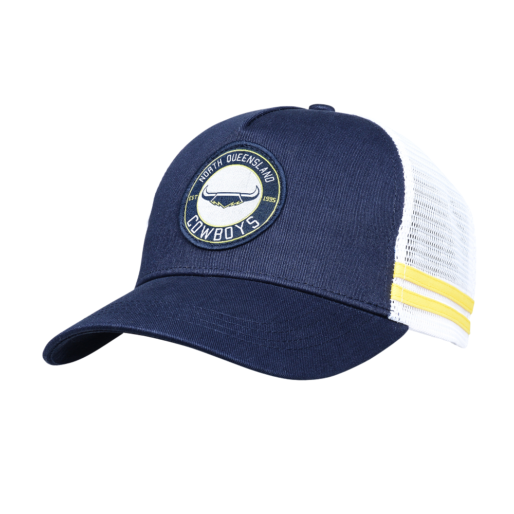 NRL Stripe Trucker Cap - North Queensland Cowboys - Hat - Adult - One Size