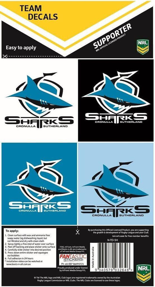 NRL Team Decal Sticker Set - Cronulla Sharks