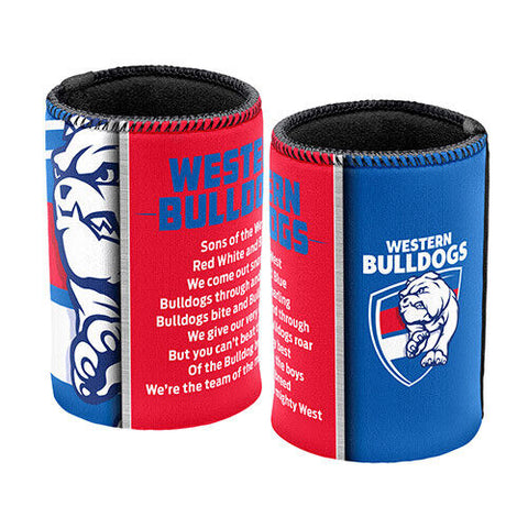 AFL Drink Stubby Cooler - Team Song - Western Bulldogs - Can Cooler