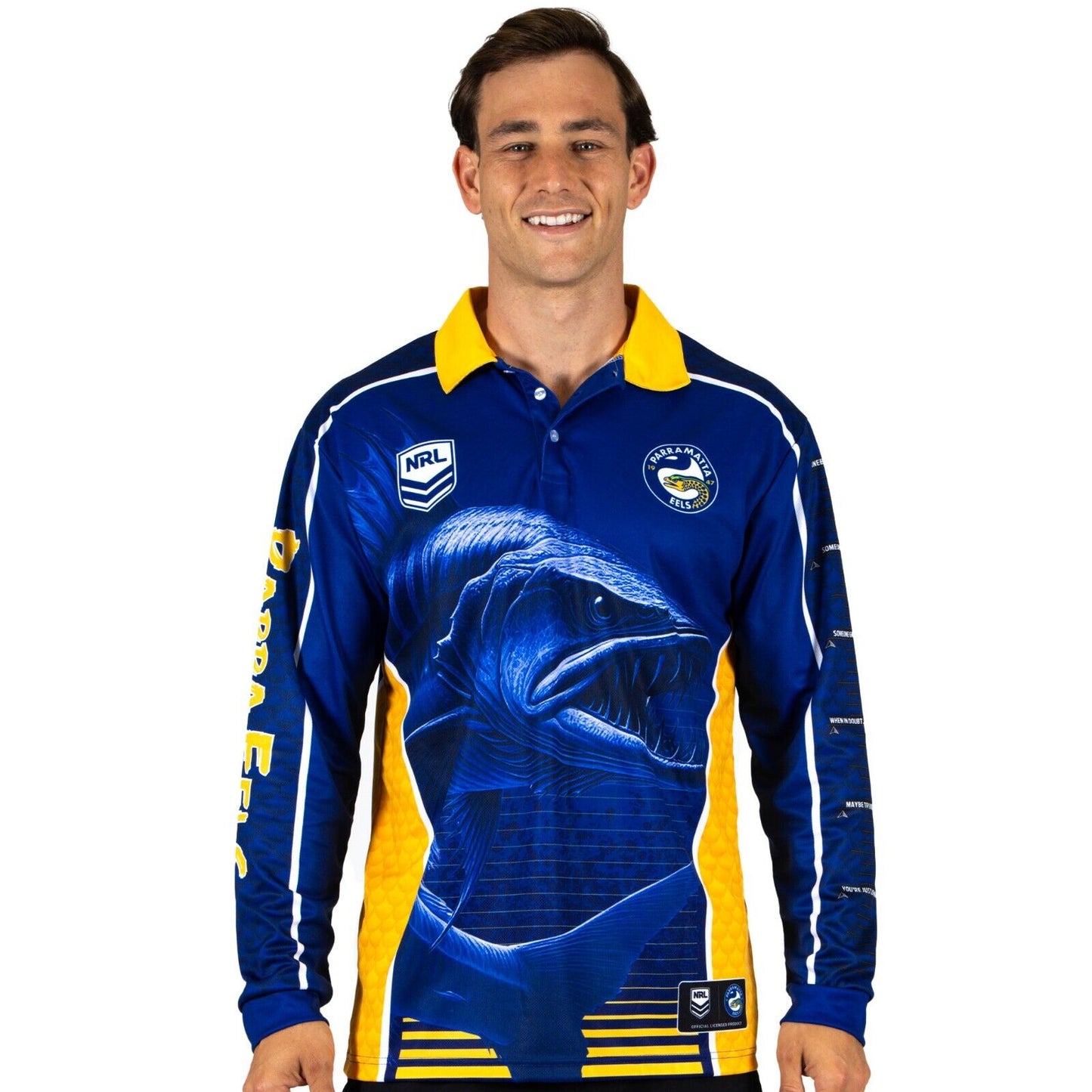 NRL 'Barracuda' Fishing Shirt - Parramatta Eels - Youth - Polo