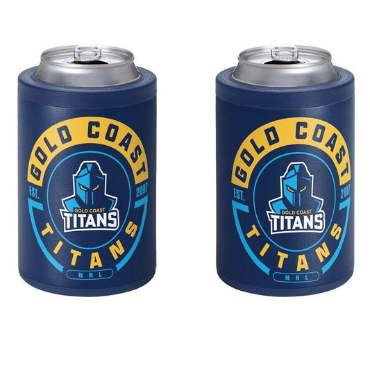 NRL Insulated Can Cooler - Gold Coast Titans - Stubby Cooler - Twist Top Lid