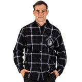 AFL 'Mustang' Flannel Polo - Collingwood Magpies - Flanno Shirt - Flannelette