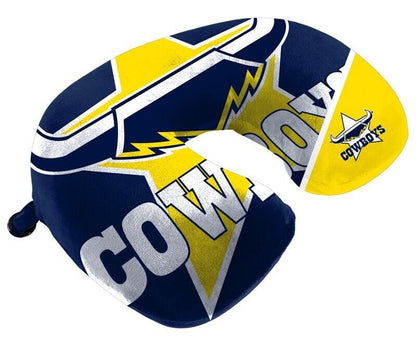 NRL Travel Pillow - North Queensland Cowboys - U Shaped - Neck Cushion