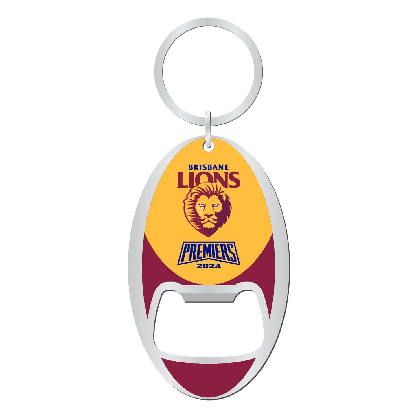 AFL 2024 PREMIERS BOTTLE OPENER KEYRING - BRISBANE LIONS - ETA NOV 2024 - TROFE