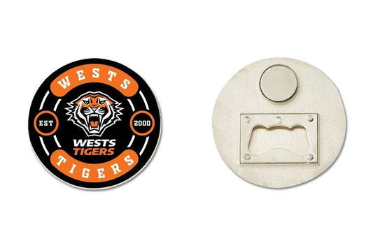 NRL Bottle Opener Magnet - West Tigers - Rugby League