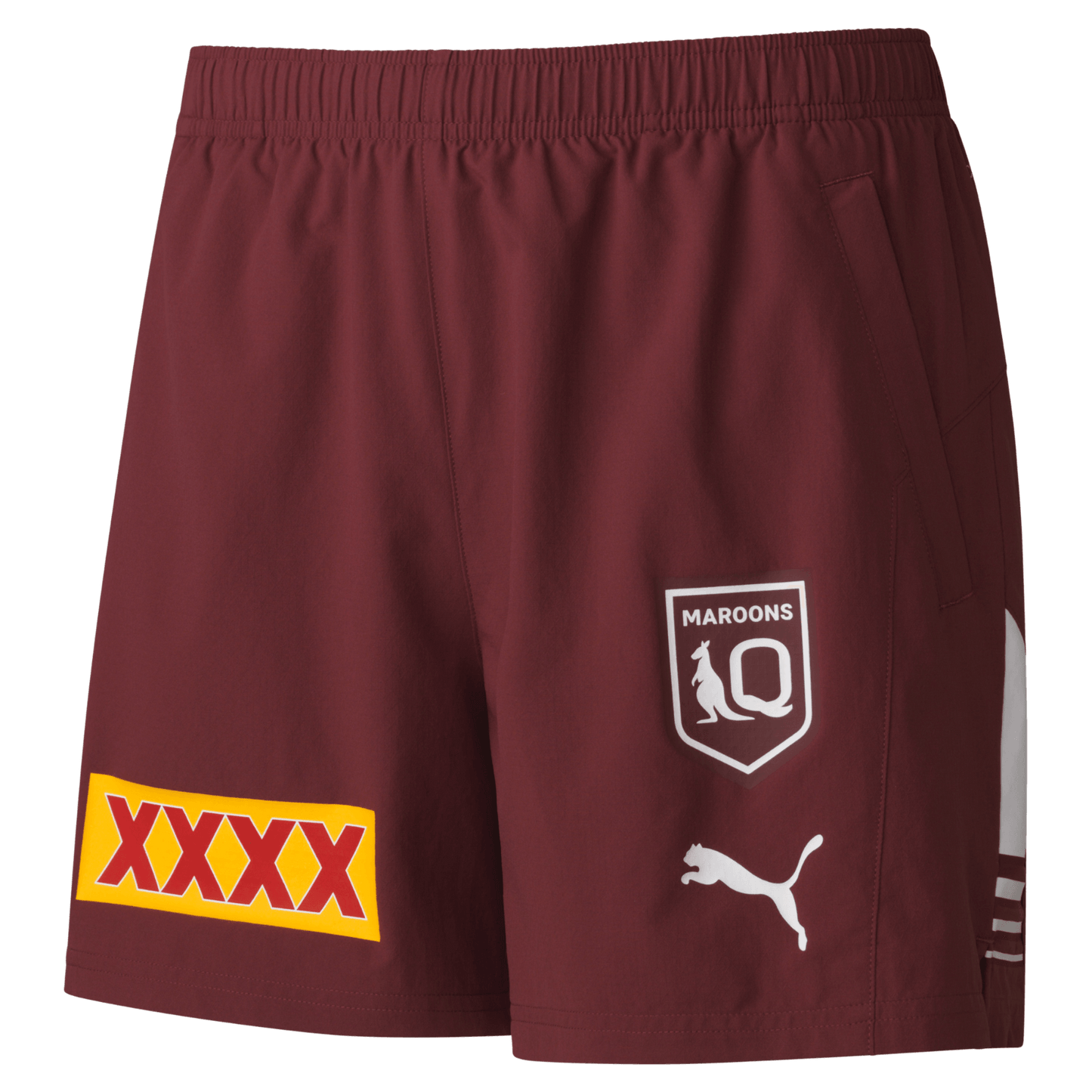 NRL 2024 Training Shorts - Queensland Maroons - Maroon - QLD - Adult - Mens