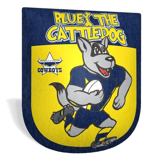 NRL Mascot Shaped Cushion - North Queensland Cowboys - 35cm x 40cm - Pillow