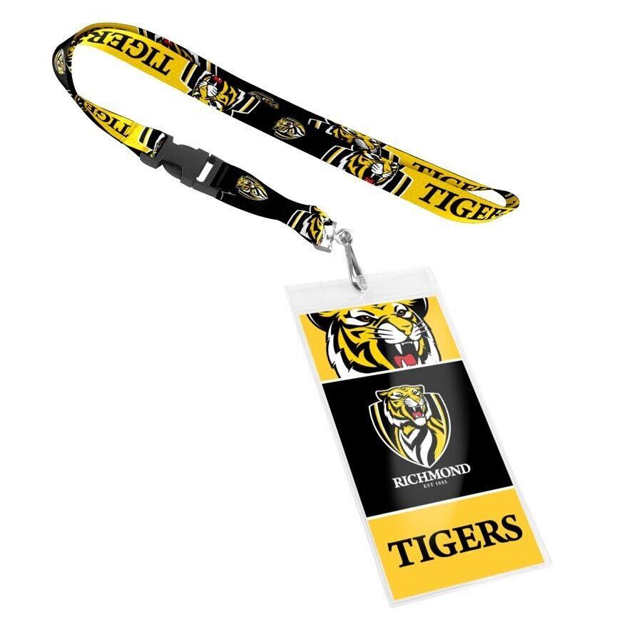 AFL Lanyard & Clear Card Holder - Richmond Tigers - Key Chain